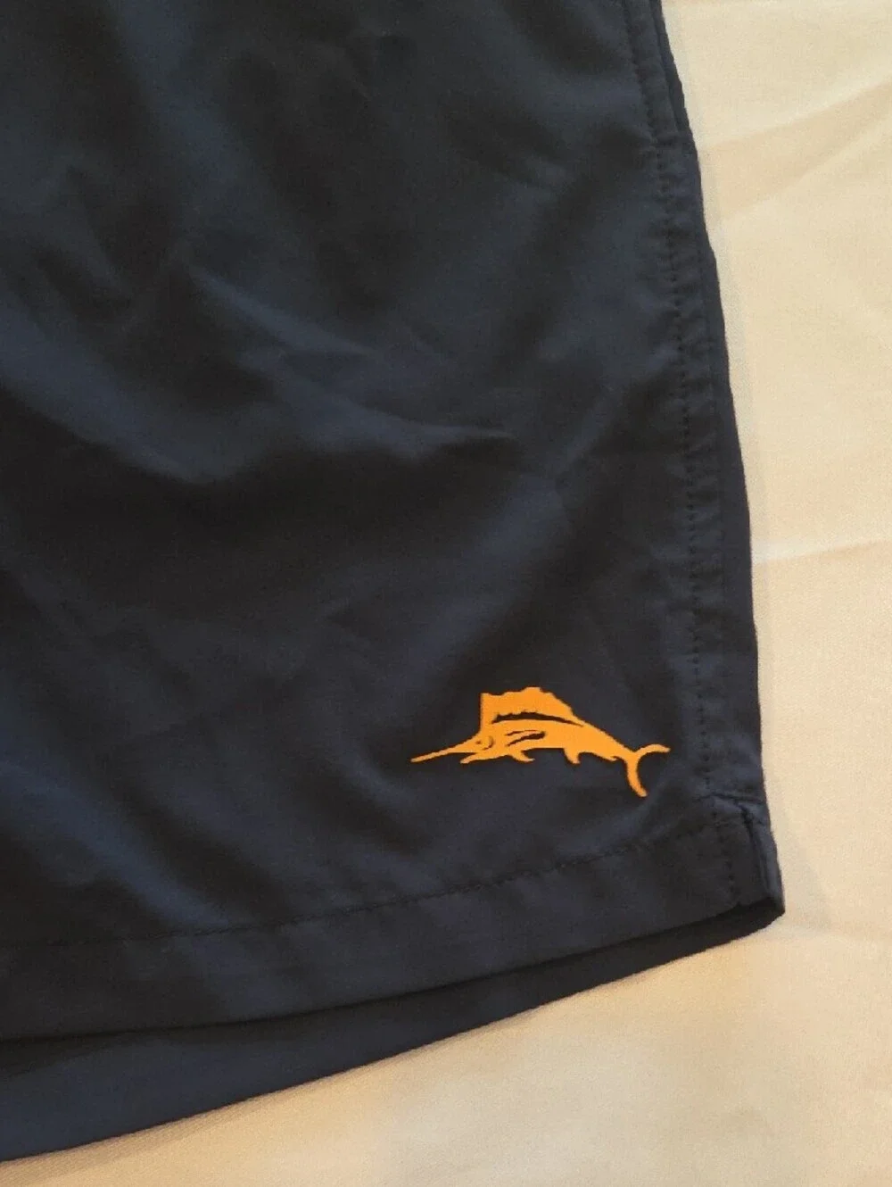 Tommy Bahama Orange Shirt with Navy Script Label
